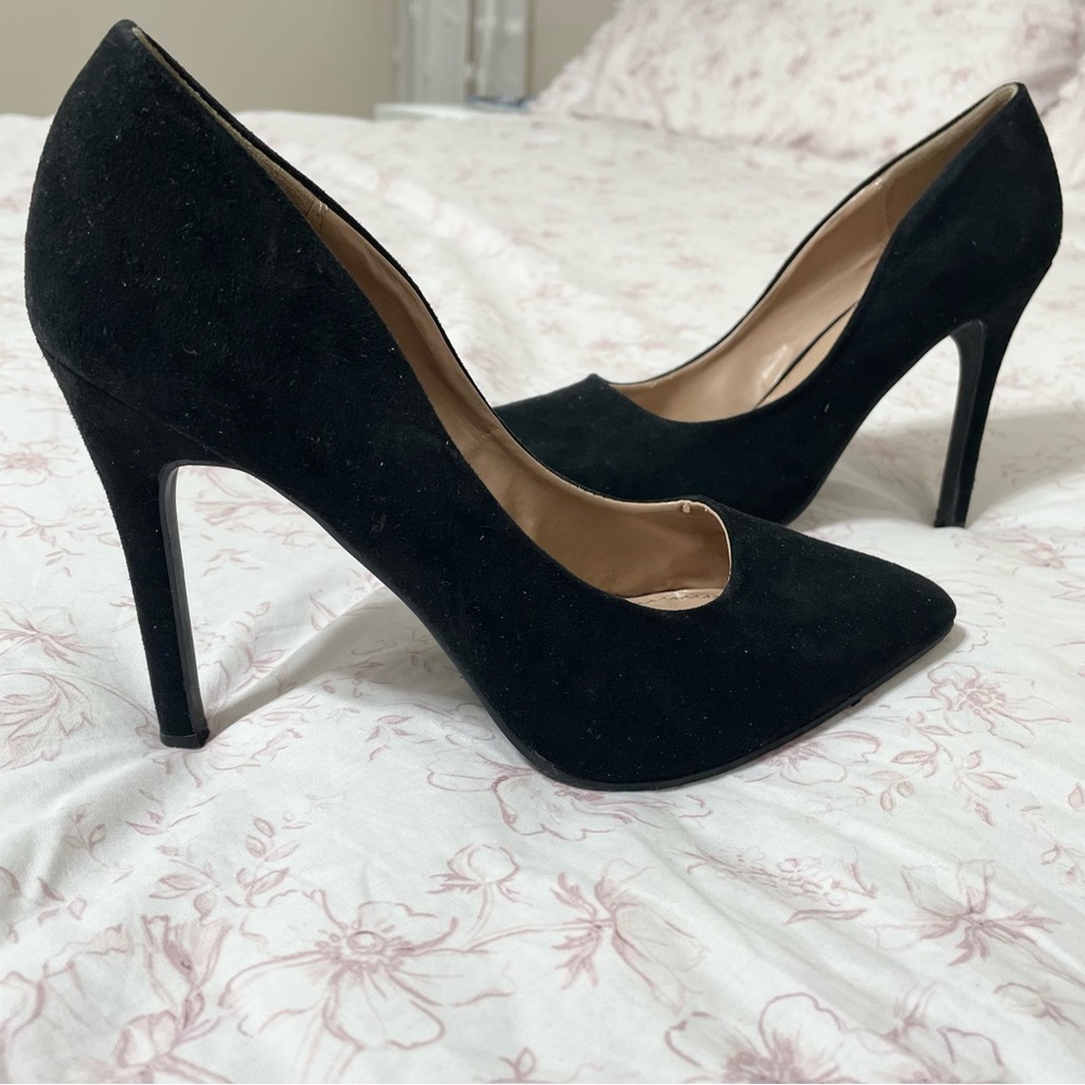 Abound Elegant Black Suede Women's Heels